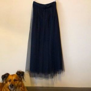 Navy formal long wedding skirt